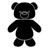 Little bear black icon . vector