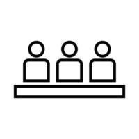 Board meeting - business concept black color icon . vector