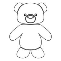 Little bear black icon . vector