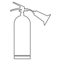 Fire extinguisher icon black color vector illustration .