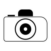 Camera icon black color vector illustration image flat style