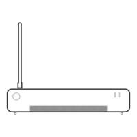 Router the black color icon . vector