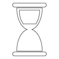 reloj de arena el icono de color negro. vector