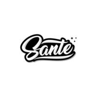 Sante lettering text effect vector