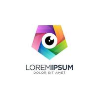 logotipo de fotografía colorido vector