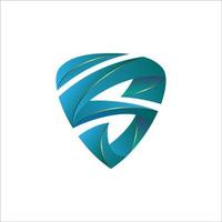 Letter S Shield Logo Design vector