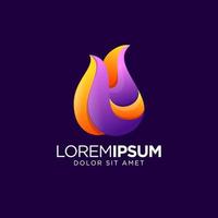 Fire Gradient Logo Design vector