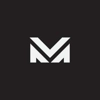Initial letter M or VM monogram. vector