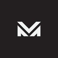 Initial letter M or VM monogram. vector