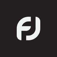 Initial letter FJ monogram logo design. vector