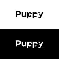 Puppy Negative Cat Logo Design vector