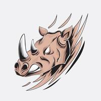 ilustración de arte de rinoceronte vector