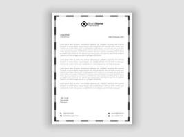 Black letterhead design template vector