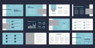 Business Presentation Brochure Guide Design or Pitch Deck Slide Template or Sales Guide Slider vector