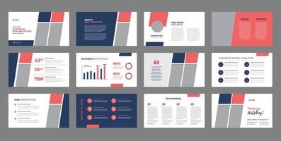 Business Presentation Brochure Guide Design or Pitch Deck Slide Template or Sales Guide Slider vector