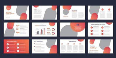 Business Presentation Brochure Guide Design or Pitch Deck Slide Template or Sales Guide Slider vector