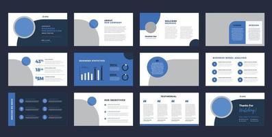 Business Presentation Brochure Guide Design or Pitch Deck Slide Template or Sales Guide Slider vector