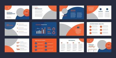 Business Presentation Brochure Guide Design or Pitch Deck Slide Template or Sales Guide Slider vector