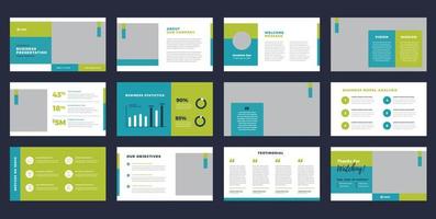 Business Presentation Brochure Guide Design or Pitch Deck Slide Template or Sales Guide Slider vector