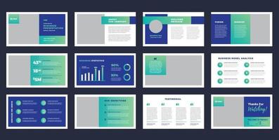 Business Presentation Brochure Guide Design or Pitch Deck Slide Template or Sales Guide Slider vector