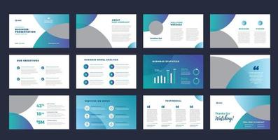 Business Presentation Brochure Guide Design or Pitch Deck Slide Template or Sales Guide Slider vector