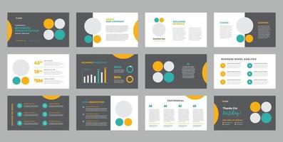 Business Presentation Brochure Guide Design or Pitch Deck Slide Template or Sales Guide Slider vector