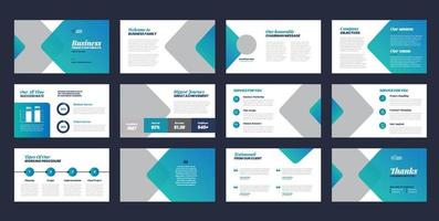 Business Presentation Brochure Guide Design or Pitch Deck Slide Template or Sales Guide Slider vector