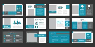 Business Presentation Brochure Guide Design or Pitch Deck Slide Template or Sales Guide Slider vector