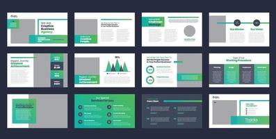 Business Presentation Brochure Guide Design or Pitch Deck Slide Template or Sales Guide Slider vector