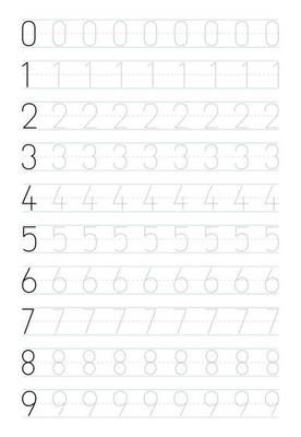 number tracing worksheets for preschool 5217155 vector art at vecteezy