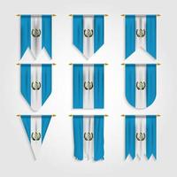 Guatemala flag in different shapes vector
