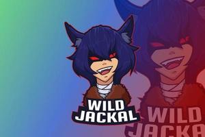 E sport logo design wild jackal vector