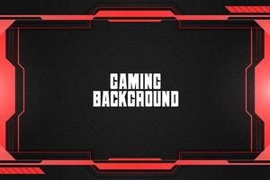 Gaming background red with element vector