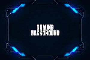 Gaming background blue with element vector