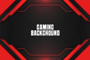 Gaming background red with element vector