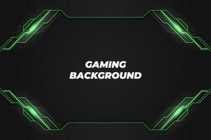 gaming background black and green with element vector