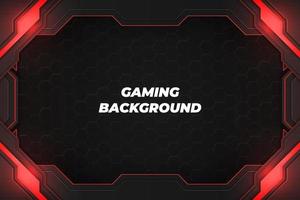 gaming background black and red with element vector