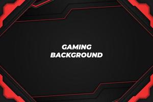 Gaming background black and red with element vector