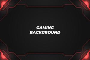 Gaming background black and red with element vector