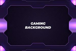 Gaming background black and purple with element vector