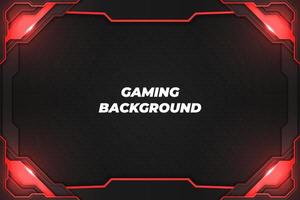 gaming background black and red with element vector