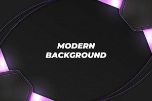 Modern background black and purple with element vector