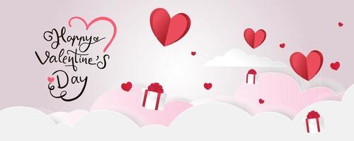 Collection of valentin day background set with heart vector