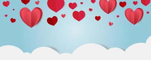 Collection of valentin day background set with heart vector