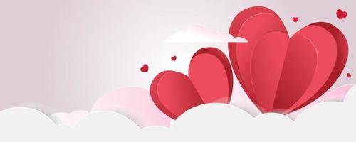 Collection of valentin day background set with heart vector
