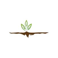 Illustration vector logo of sprout. Vector logo template