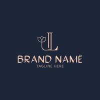 Initial letter L luxury vector logo template. Fit for wedding business brand, fashion, jewelry, boutique, florist shop, floral and botanical. Vector illustration