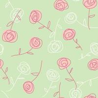 Beautiful rose seamless pattern design for decorating, wallpaper, wrapping paper, fabric, backdrop and etc. vector