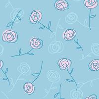 Beautiful rose seamless pattern design for decorating, wallpaper, wrapping paper, fabric, backdrop and etc. vector