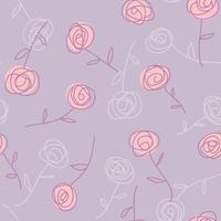Beautiful rose seamless pattern design for decorating, wallpaper, wrapping paper, fabric, backdrop and etc. vector